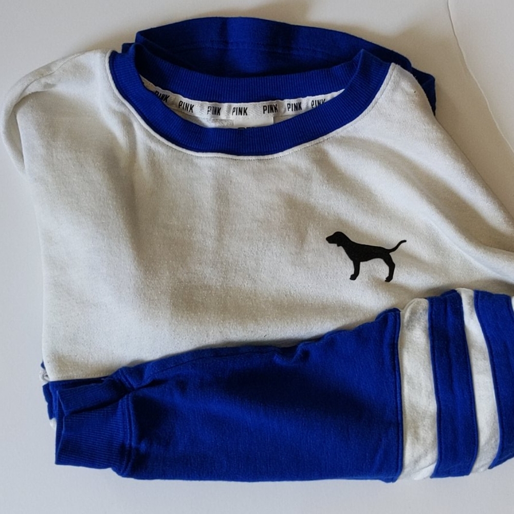 Blue & white Pink sweatshirt